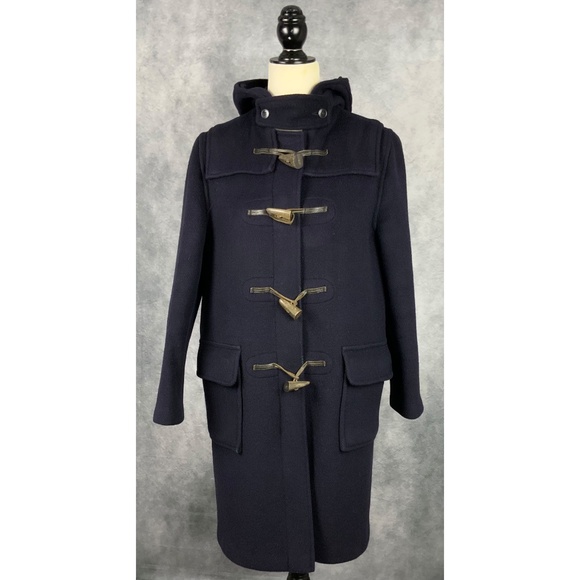 RARE Vintage 80s Brooks Brothers Wool Hooded Duffle Coat 44 , size XL - Picture 1 of 11